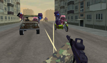 Obby: Shooter on Cars
