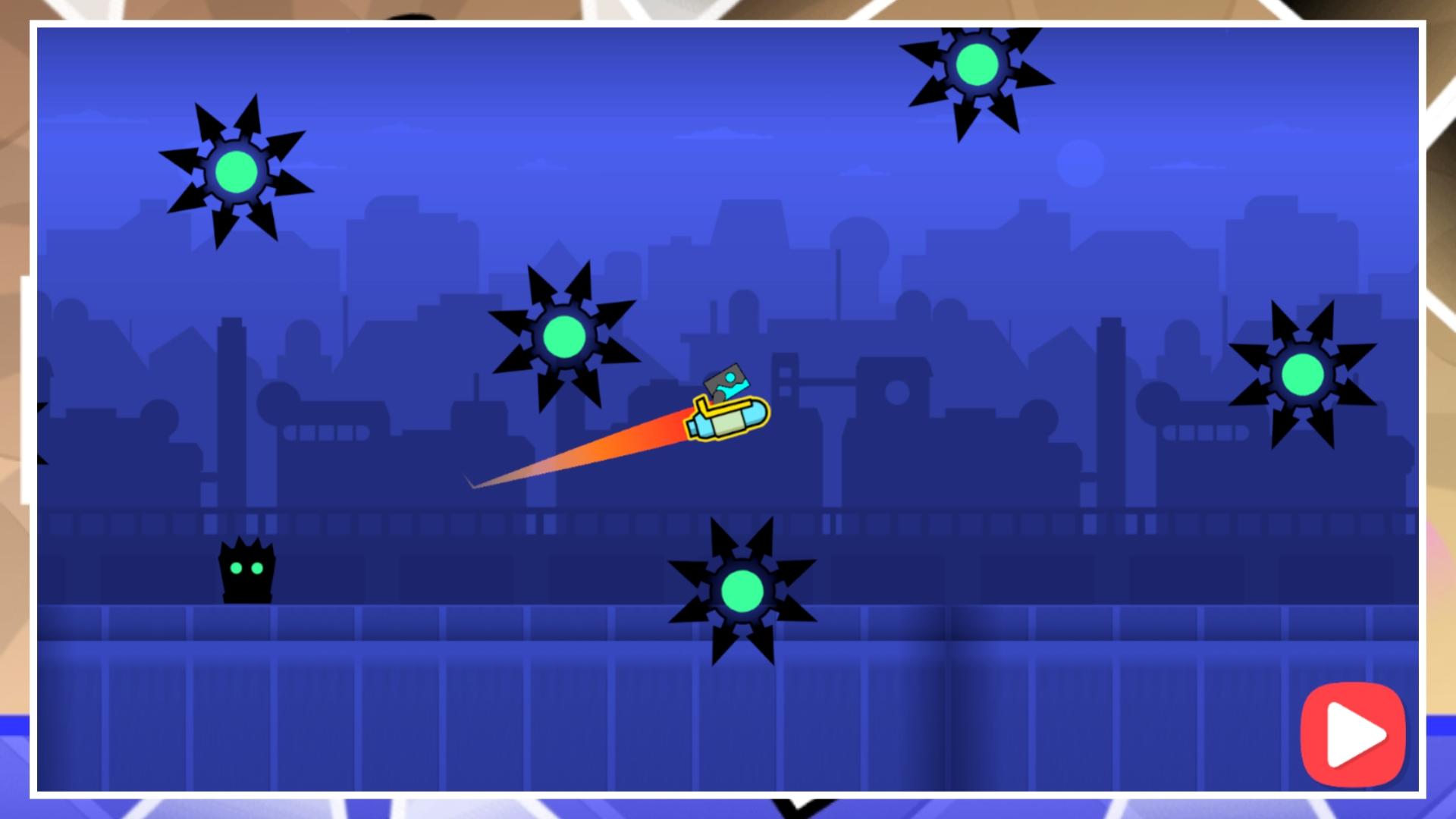 Geometry Dash: Make your own level with a ship screenshot