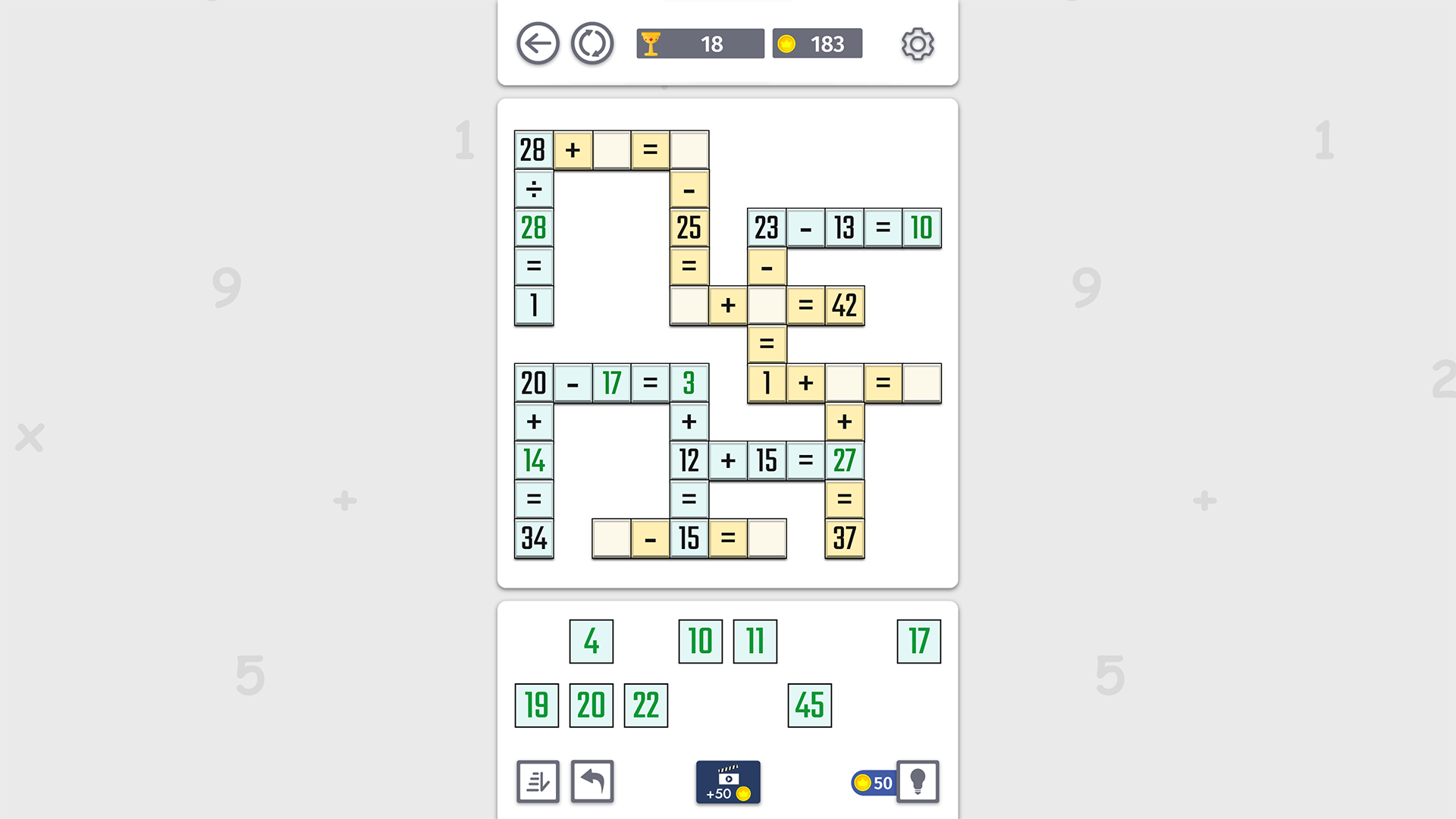 Math Puzzles: Crosswords screenshot