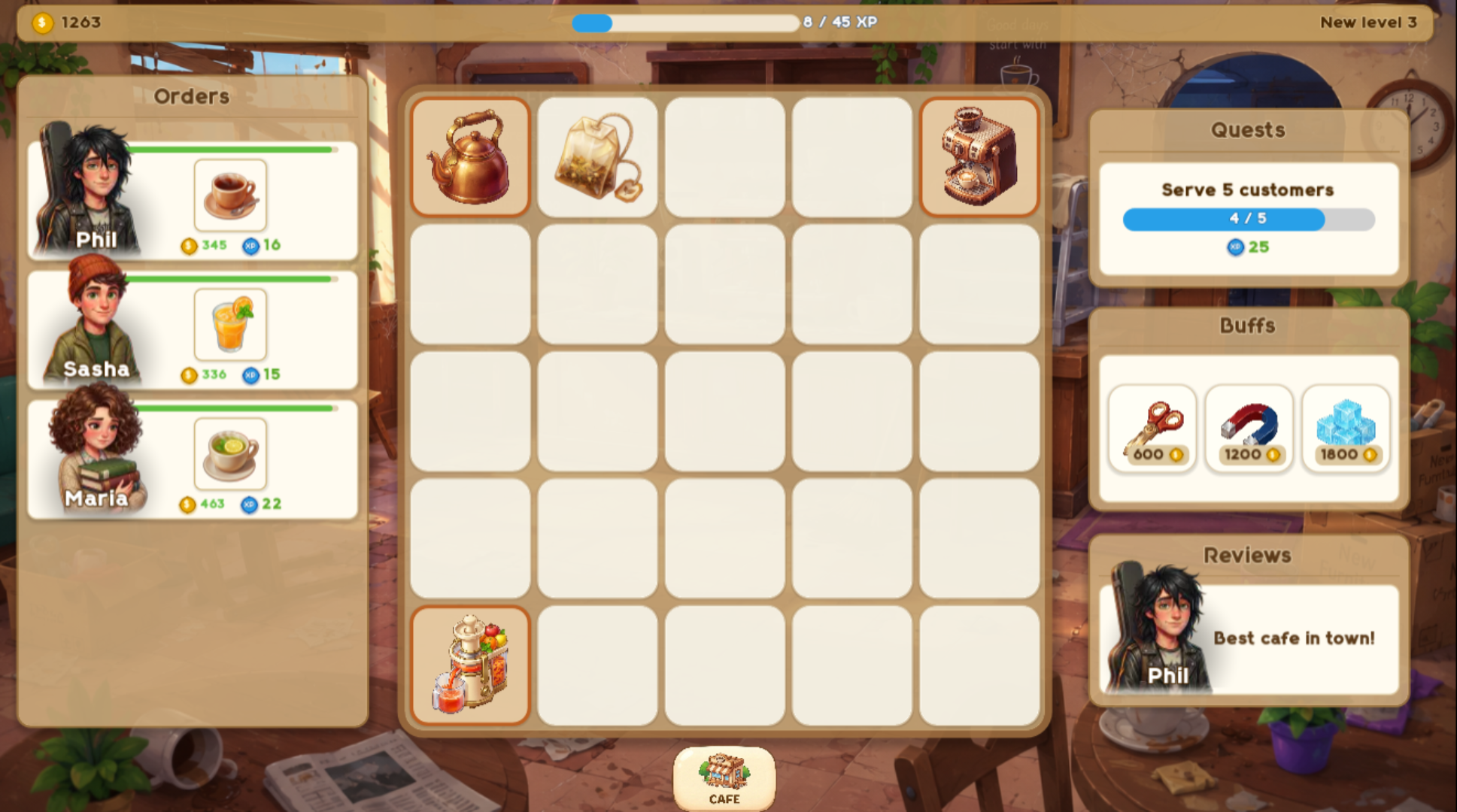 Coffee Shop: Merge Items — screenshot 3