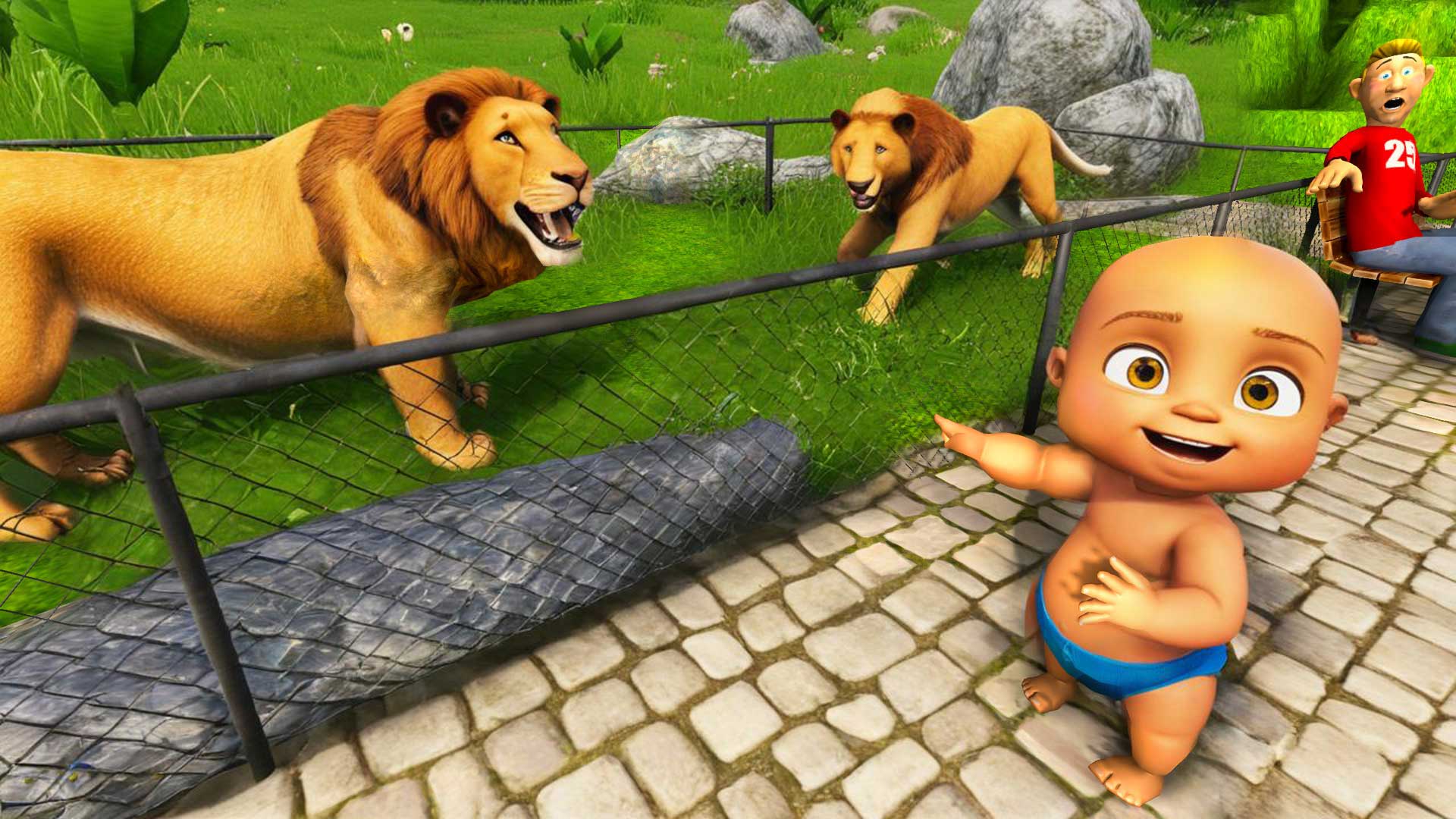 Naughty Baby 3D Daddy Zoo Fun — скриншот 3