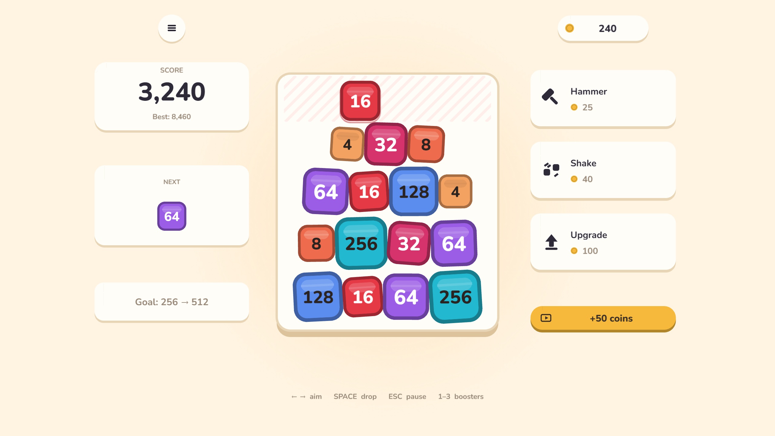 Numfall: Merge Blocks 2048 — screenshot 1