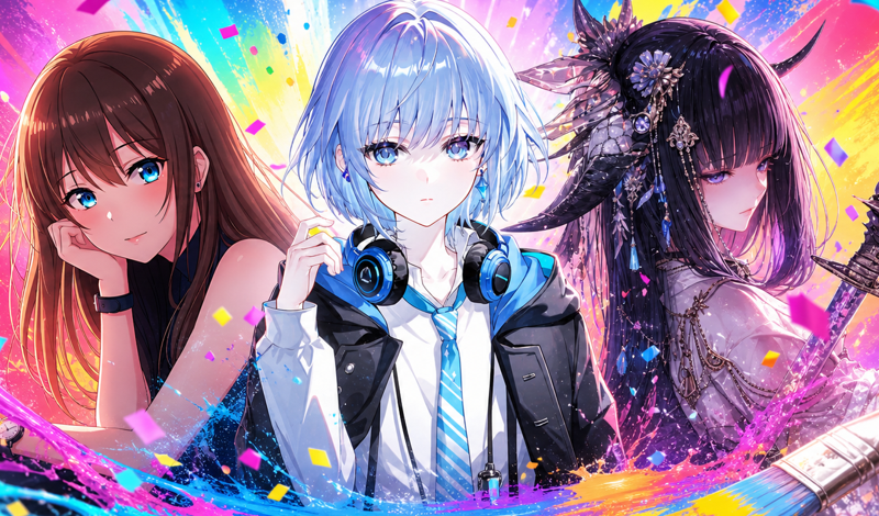 Anime Girls: Color by Number game cover