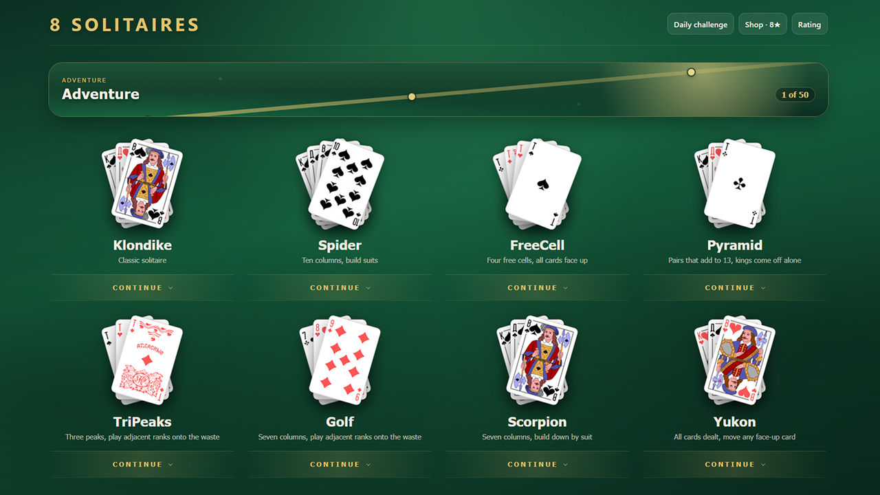 8 Solitaires — screenshot 6