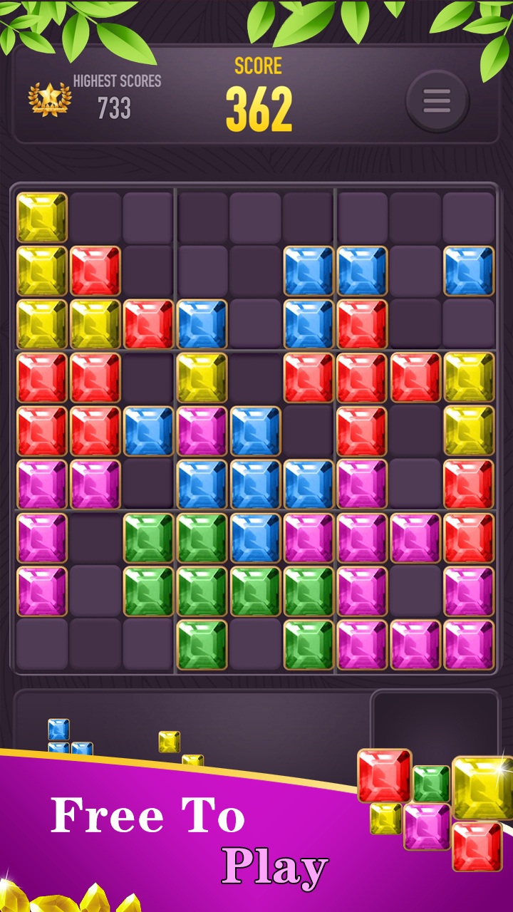 Block fashion puzzle jewel play