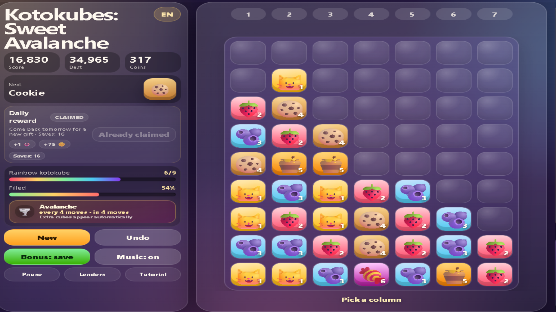 Kotokubes: Sweet Avalanche — screenshot 1
