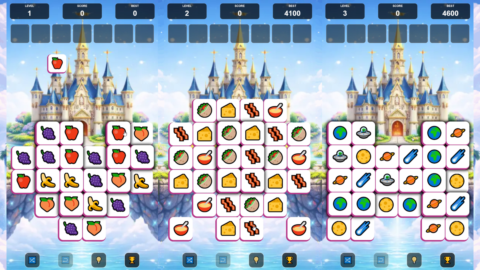 Three in a row sorting — screenshot 1