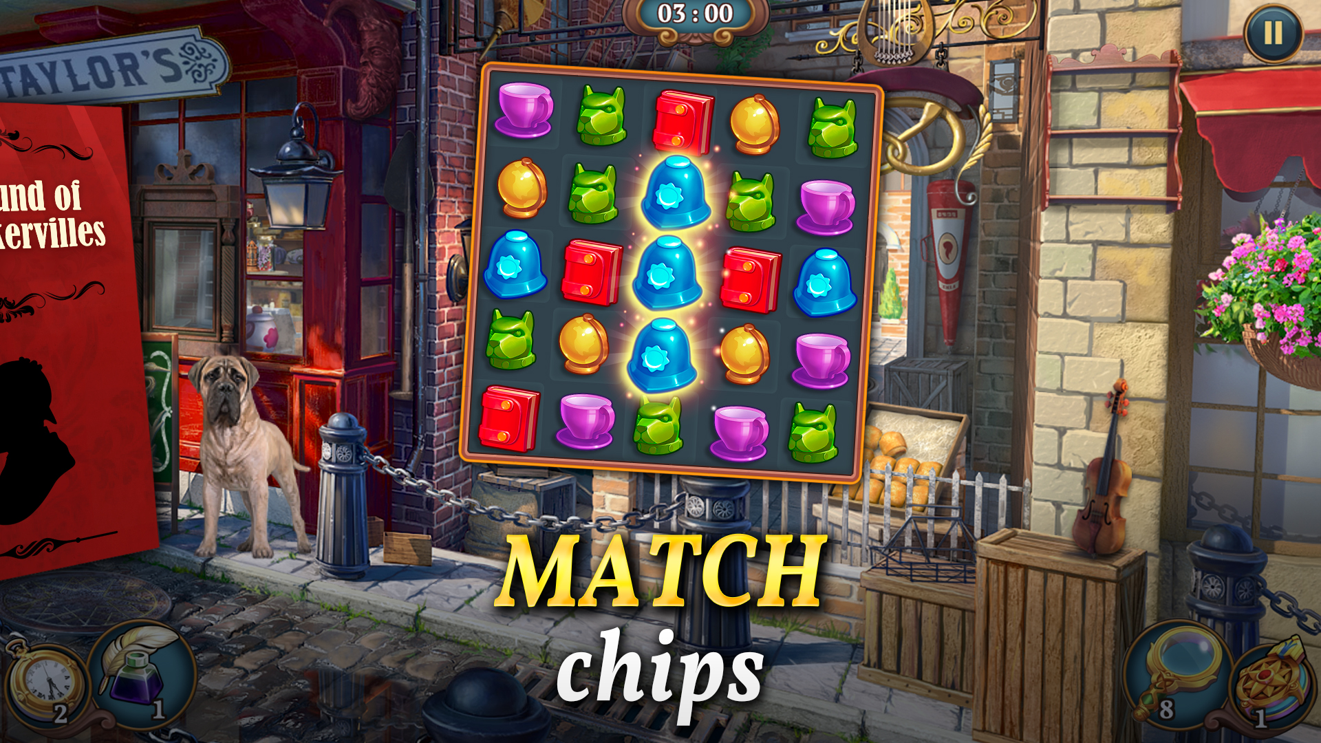 Sherlock: Hidden Objects and Match-3 Puzzles — screenshot 2