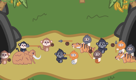 Monkeys vs. Cavemen