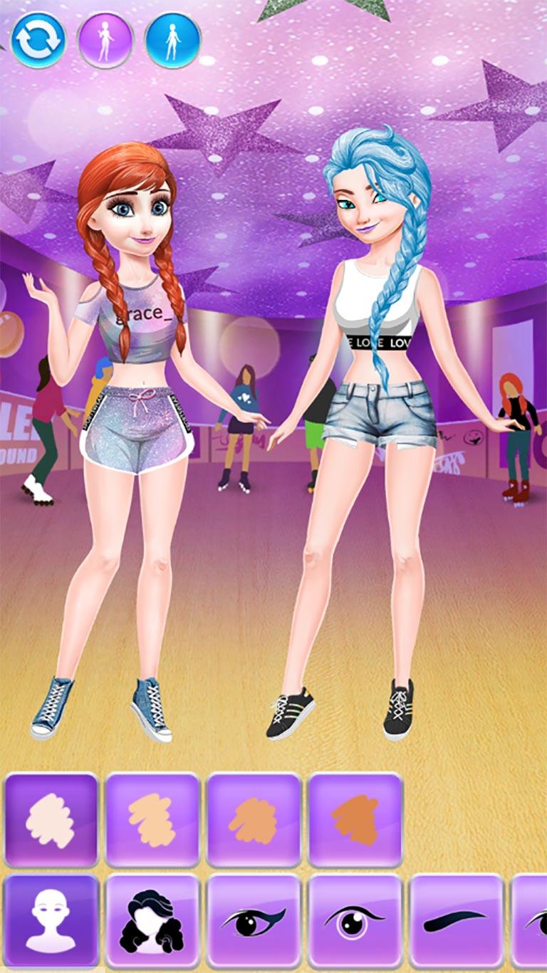 modern frozen dress up games  Frozen - Princess Elsa and Anna Modern Sisters