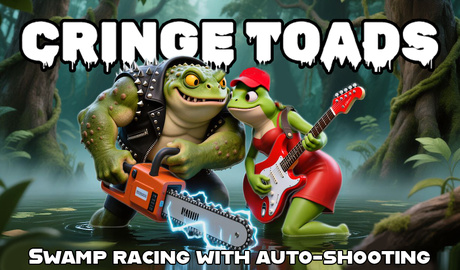 Cringe Toads: swamp racing with auto-shooting