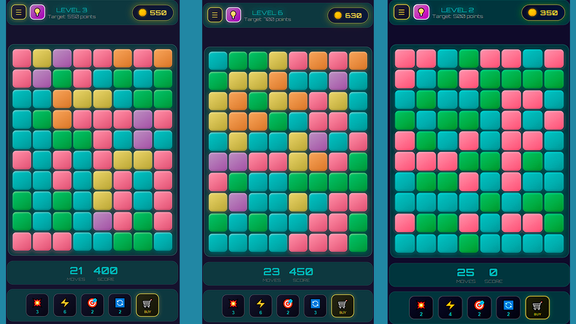 Neon cascade — screenshot 2