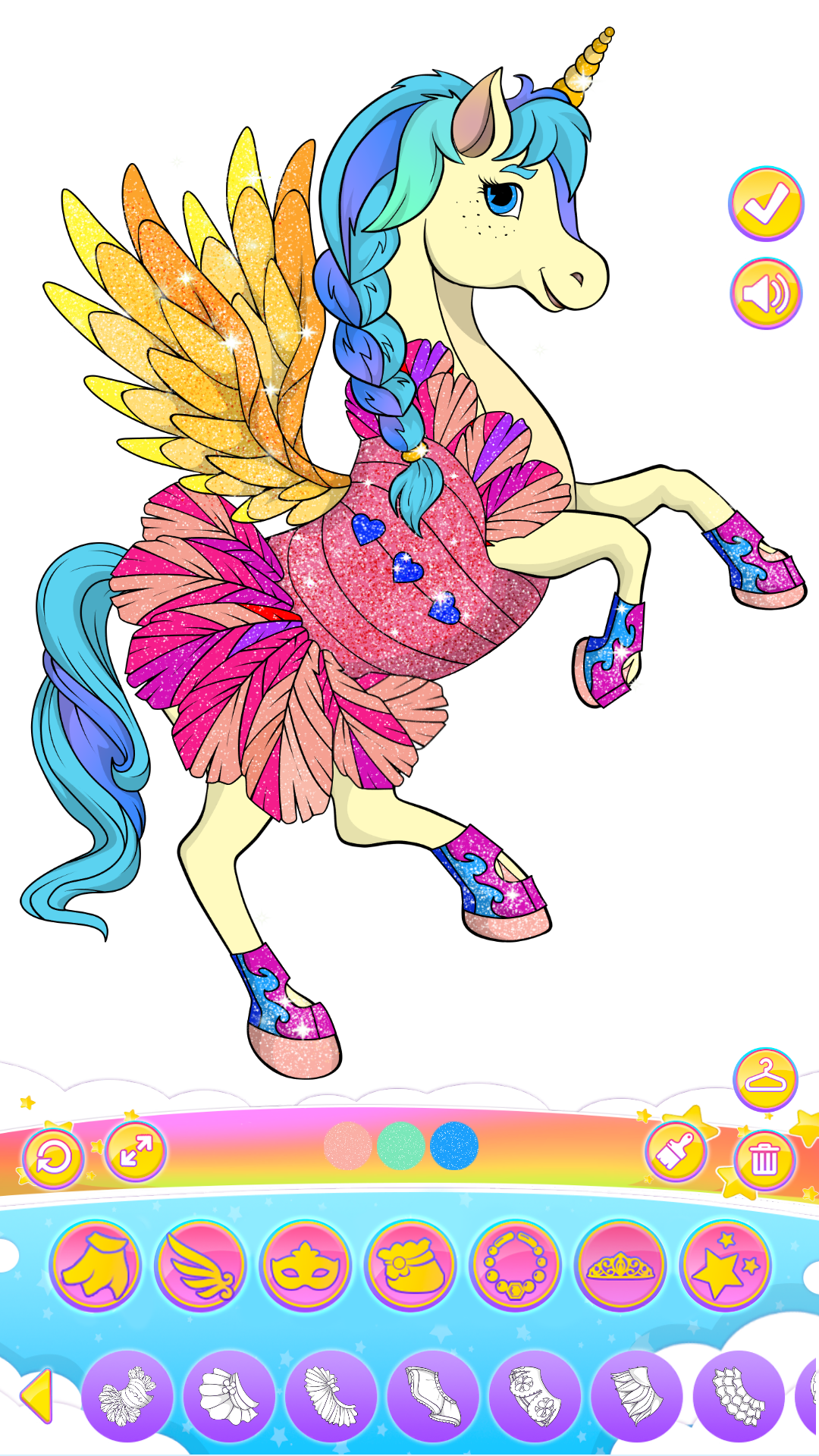 Unicorn Coloring Dress Up screenshot 8