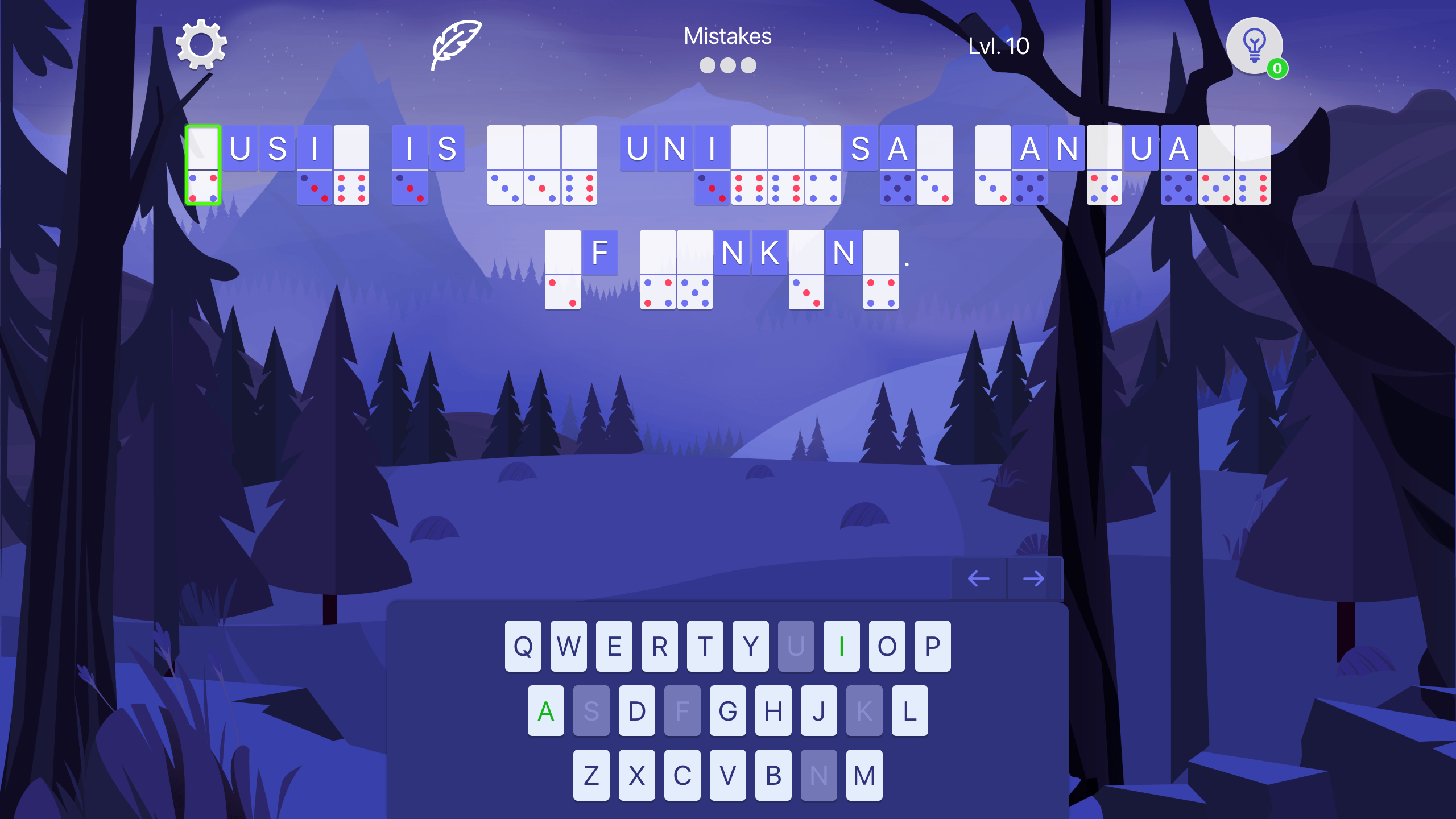 Cryptogram: Cipher screenshot