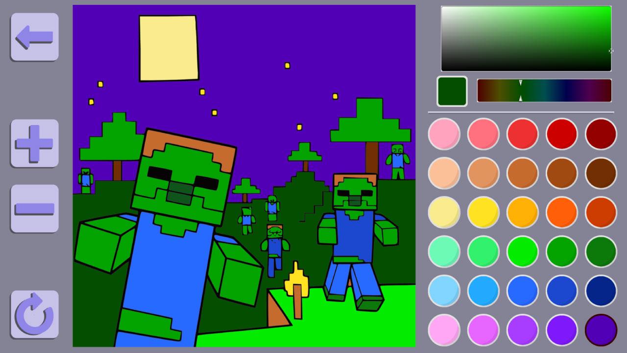 Colouring book Minecraft world screenshot