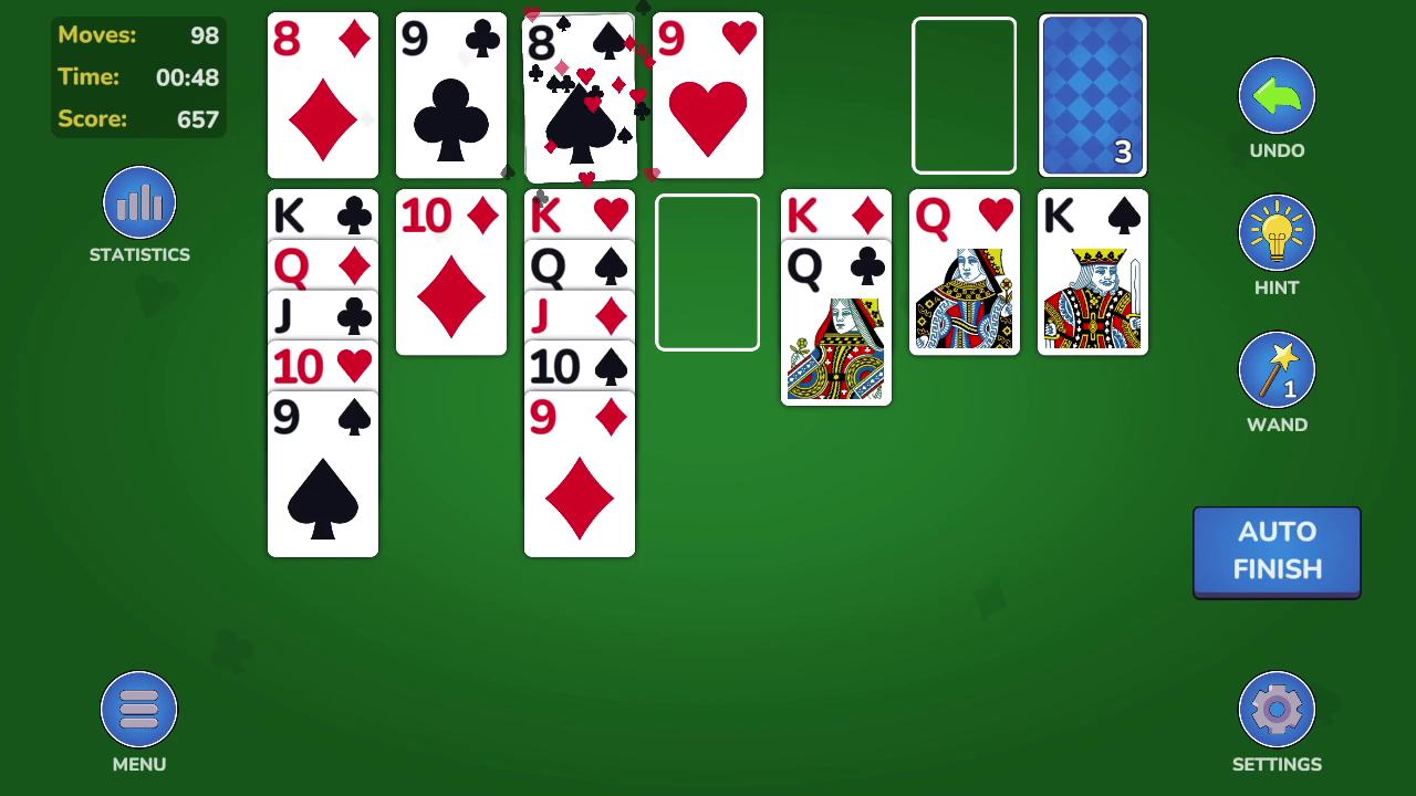 Klondike Classic (1 or 3 cards) screenshot