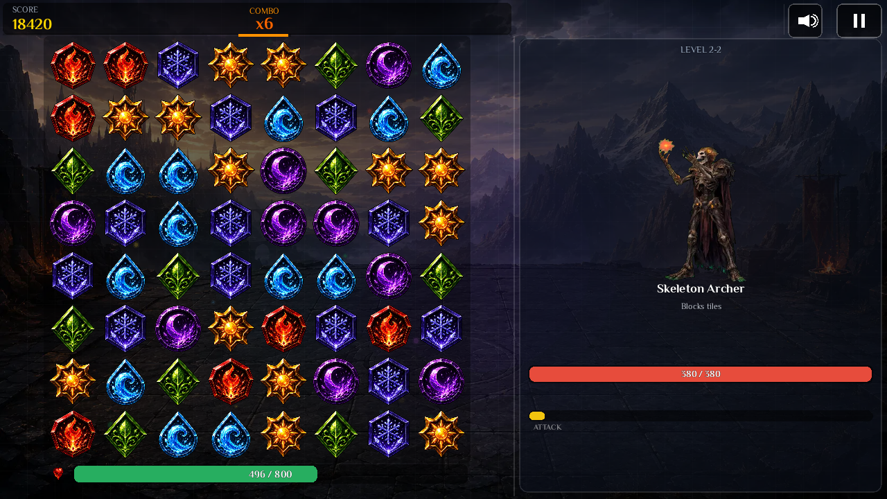 Gem Legends: match, cast, conquer — screenshot 2
