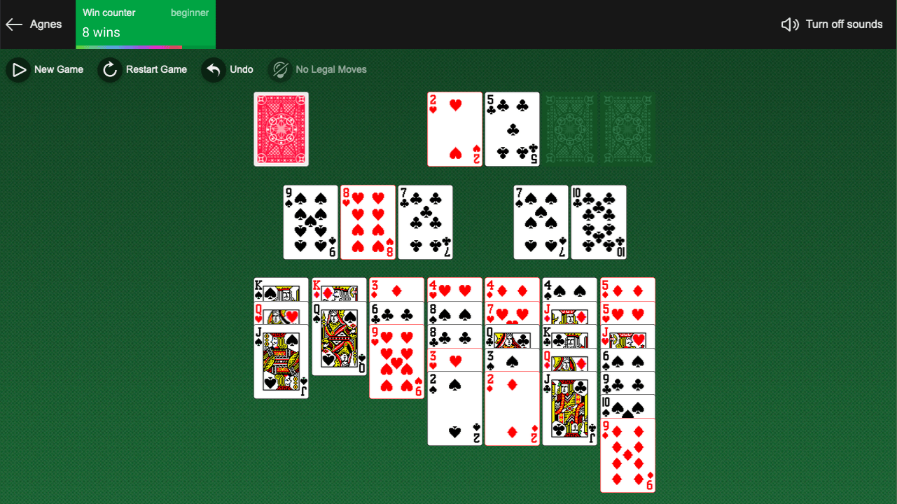 Agnes Solitaire screenshot