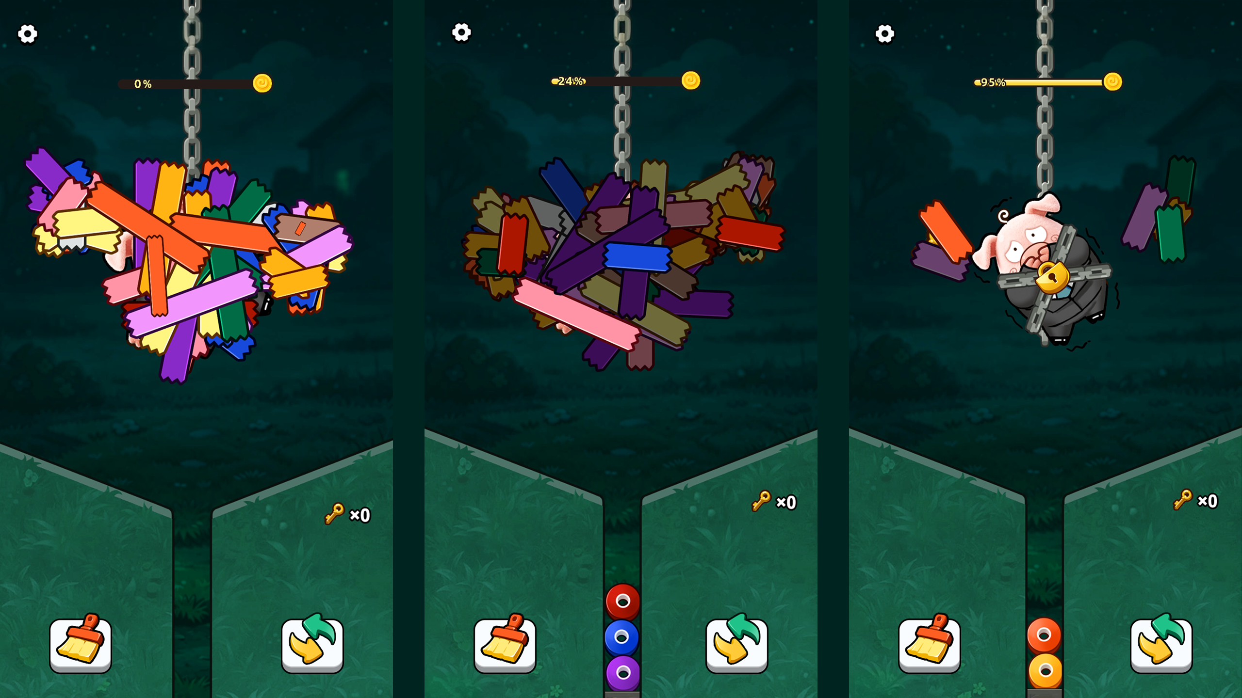 Уберите ленту: спасите поросенка — screenshot 1