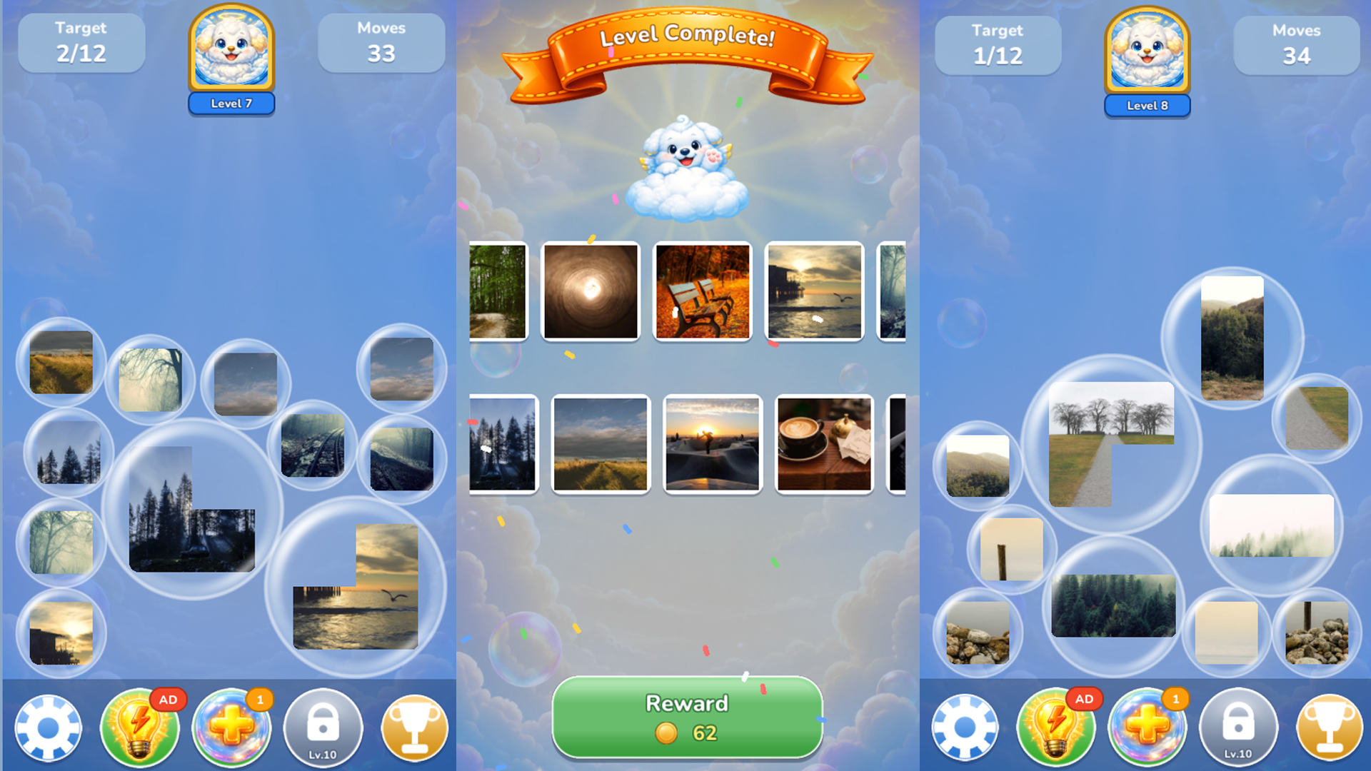 Pics in Bubbles - Pop Jigsaw Puzzle — screenshot 1