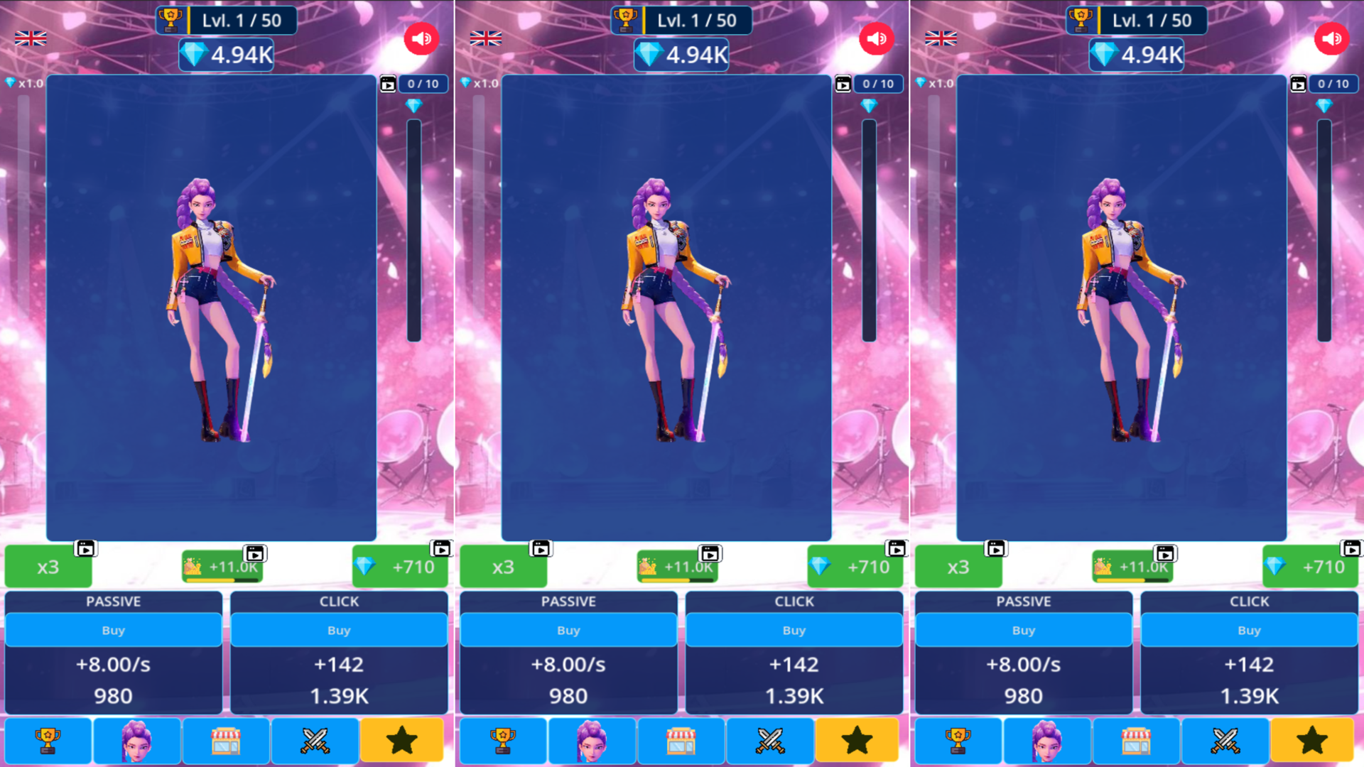 K-Pop Hunters Battle: Rumi, Mira, Zoey — screenshot 1