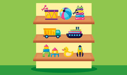 Items on the shelves
