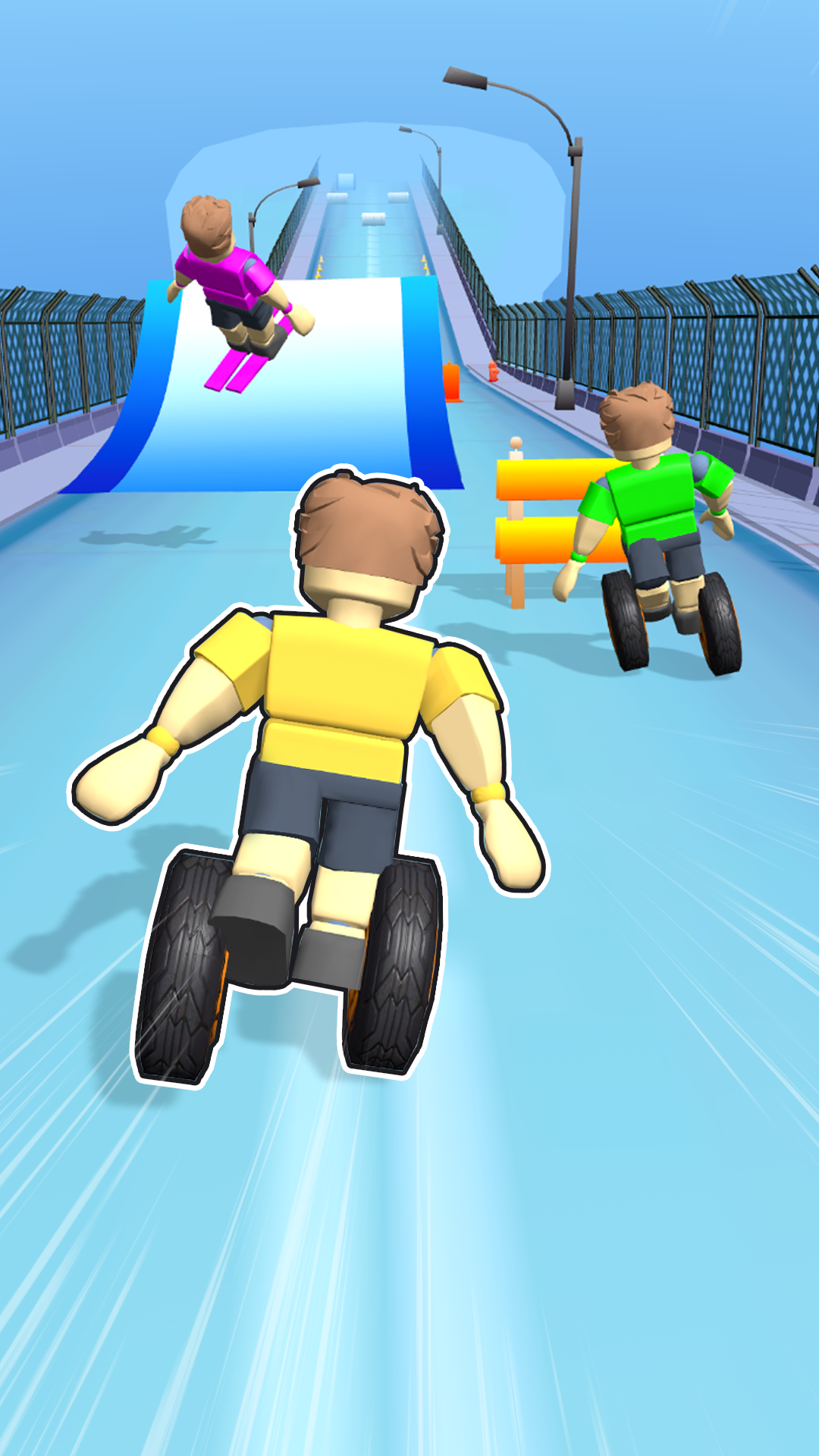 Robux Racing 3D! Crazy Ragdoll Downhill! screenshot 10