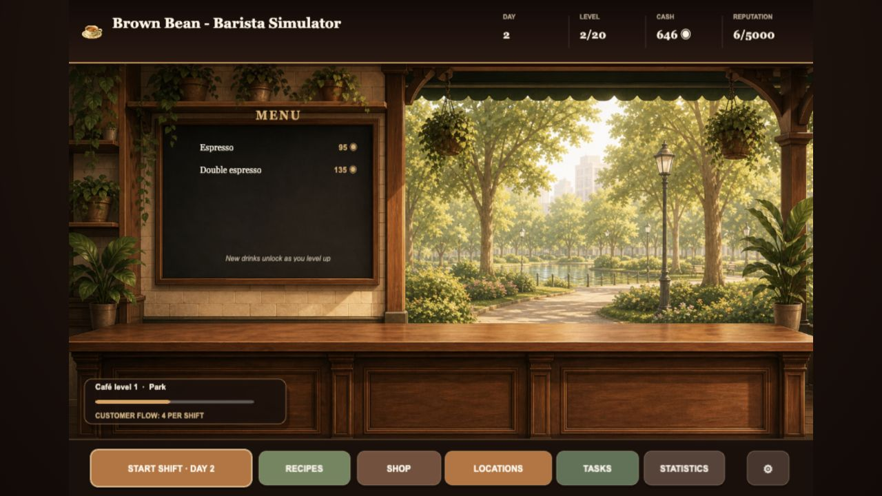 Brown Bean - Barista Simulator — screenshot 1