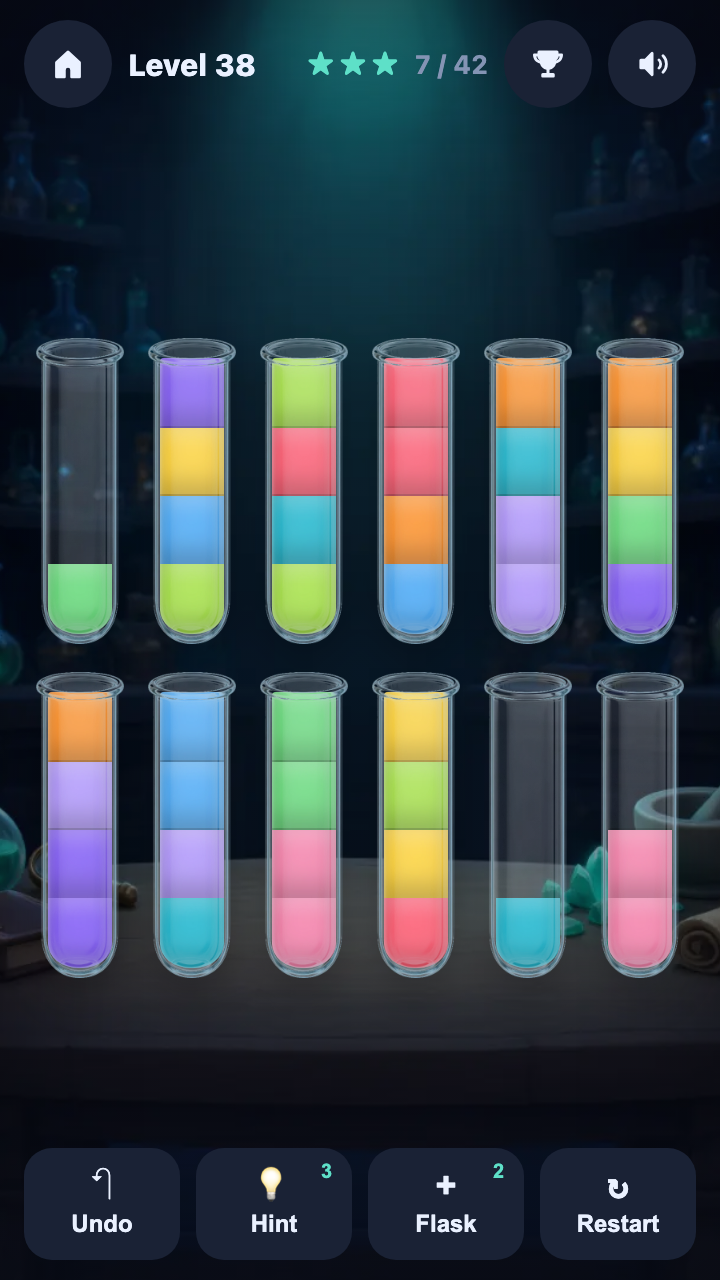 Flasks: Potion Sort screenshot 5