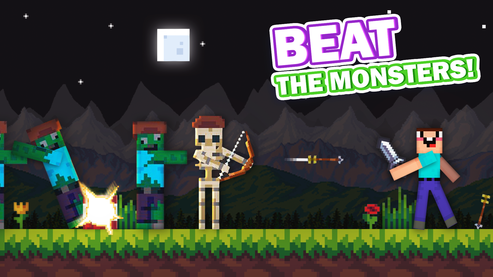 Mine 2D: Survival Herobrine screenshot