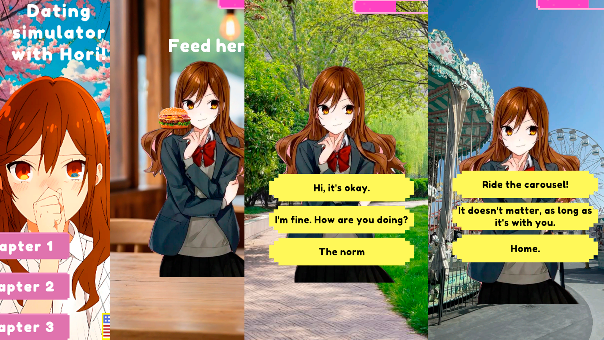 Dating simulator with Hori! screenshot 1