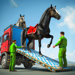 Animal Transport Truck Driving