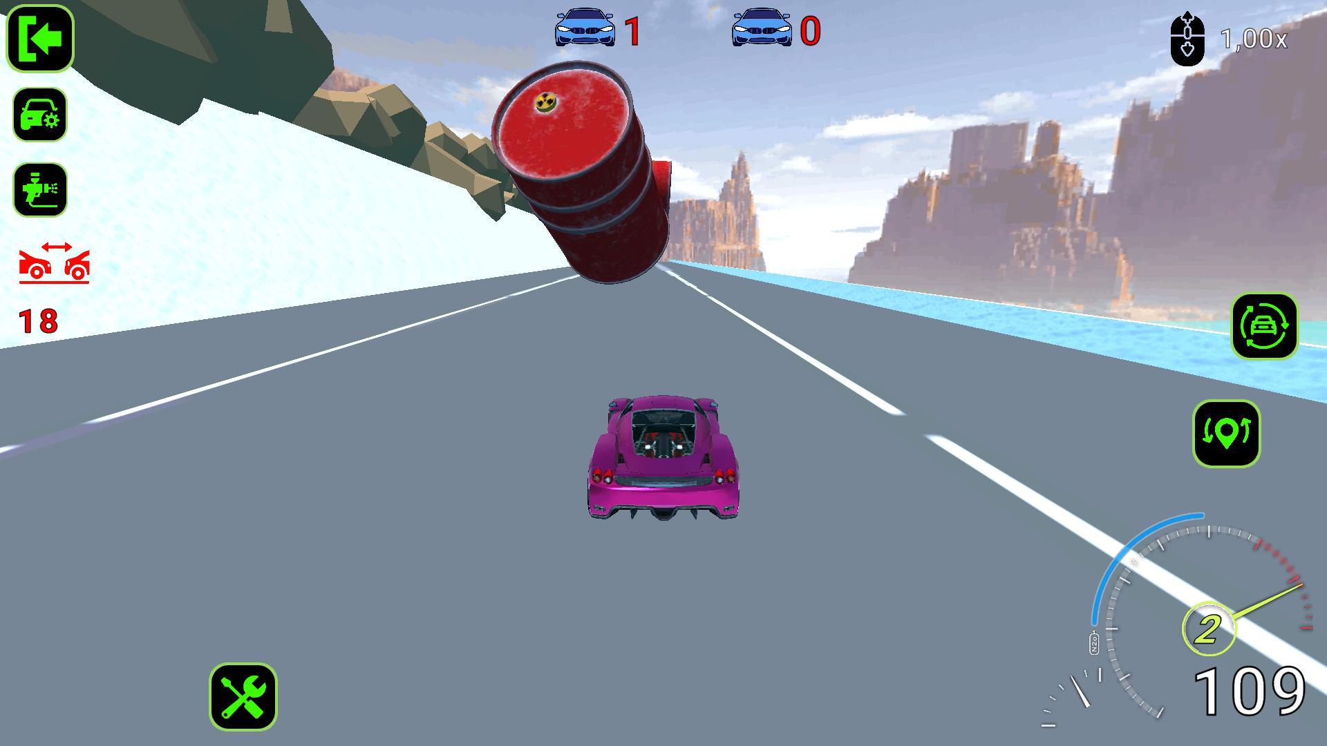 Cheat cars against barrels — screenshot 9