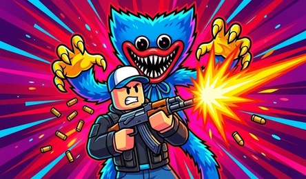Obby vs. Huggy Wuggy: Arena of Darkness Shooter