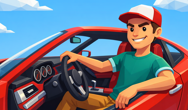 Cars under the city sky game cover