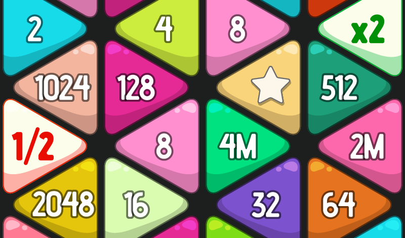 Triangles Dots 2048 game cover