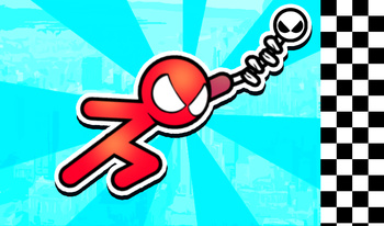 Stickman Spider Superheld mit Haken