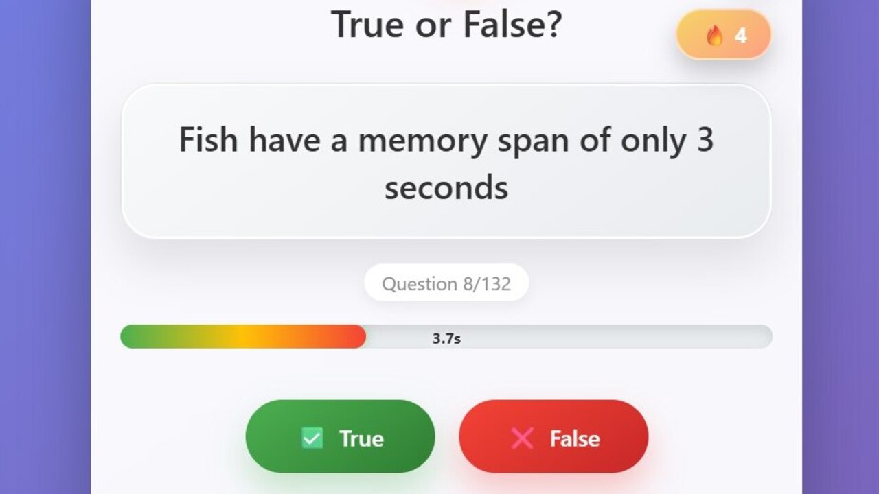 True or False: Facts — screenshot 2