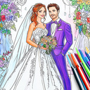 Wedding Coloring Dress Up