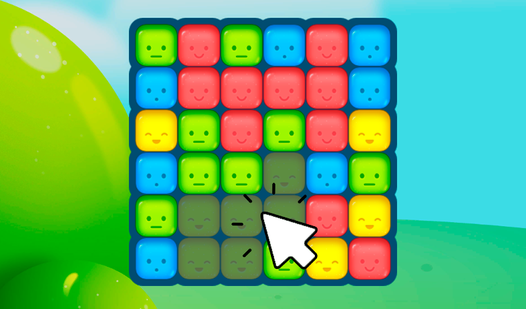 Puzzle colored cubes