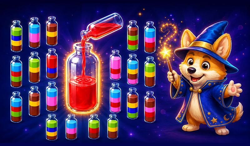 Wizard Puppy: Magic Sort game cover