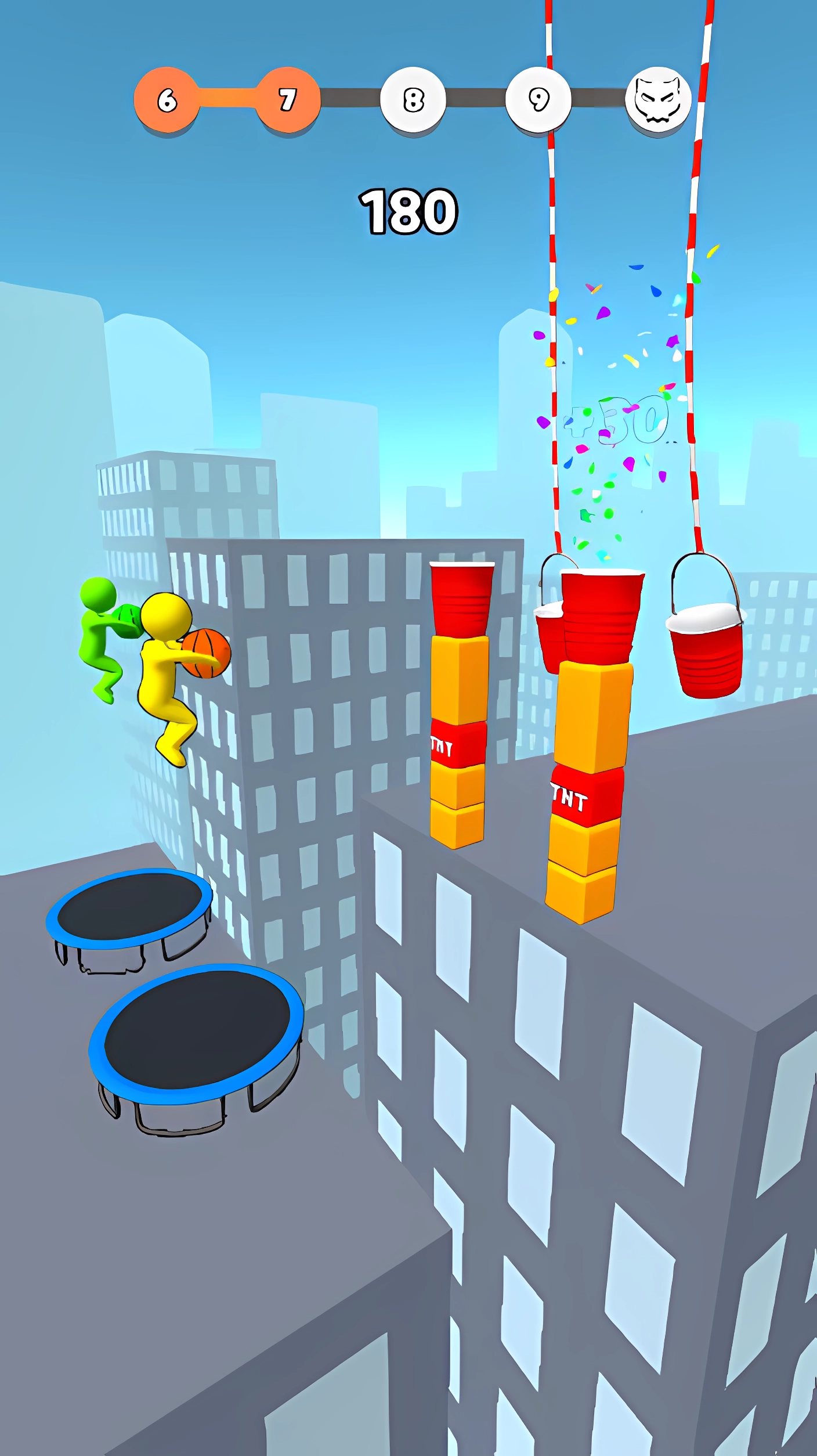 Trampoline Basketball 3D screenshot 7