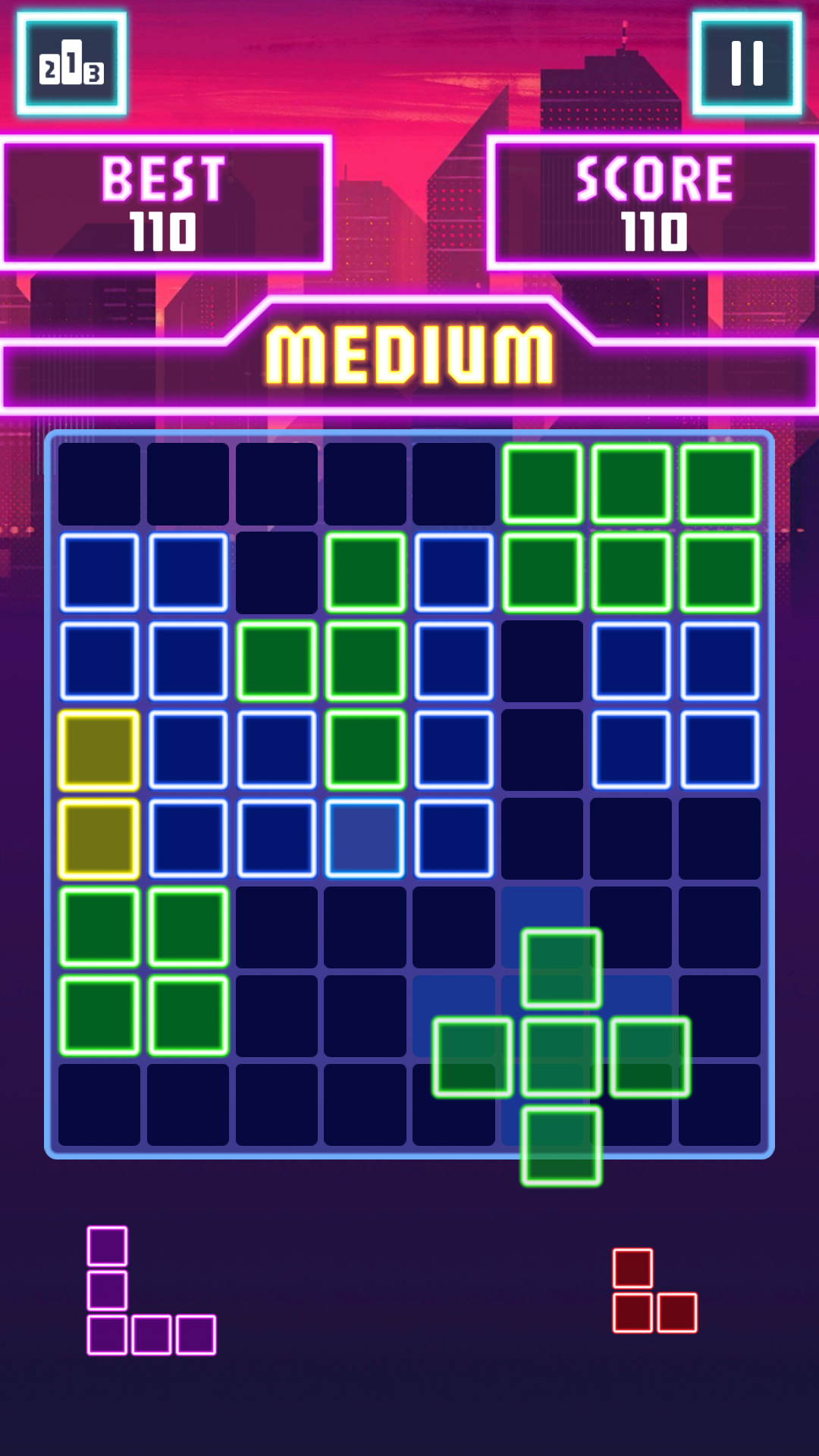 Block Puzzle: Neon Adventure screenshot 6