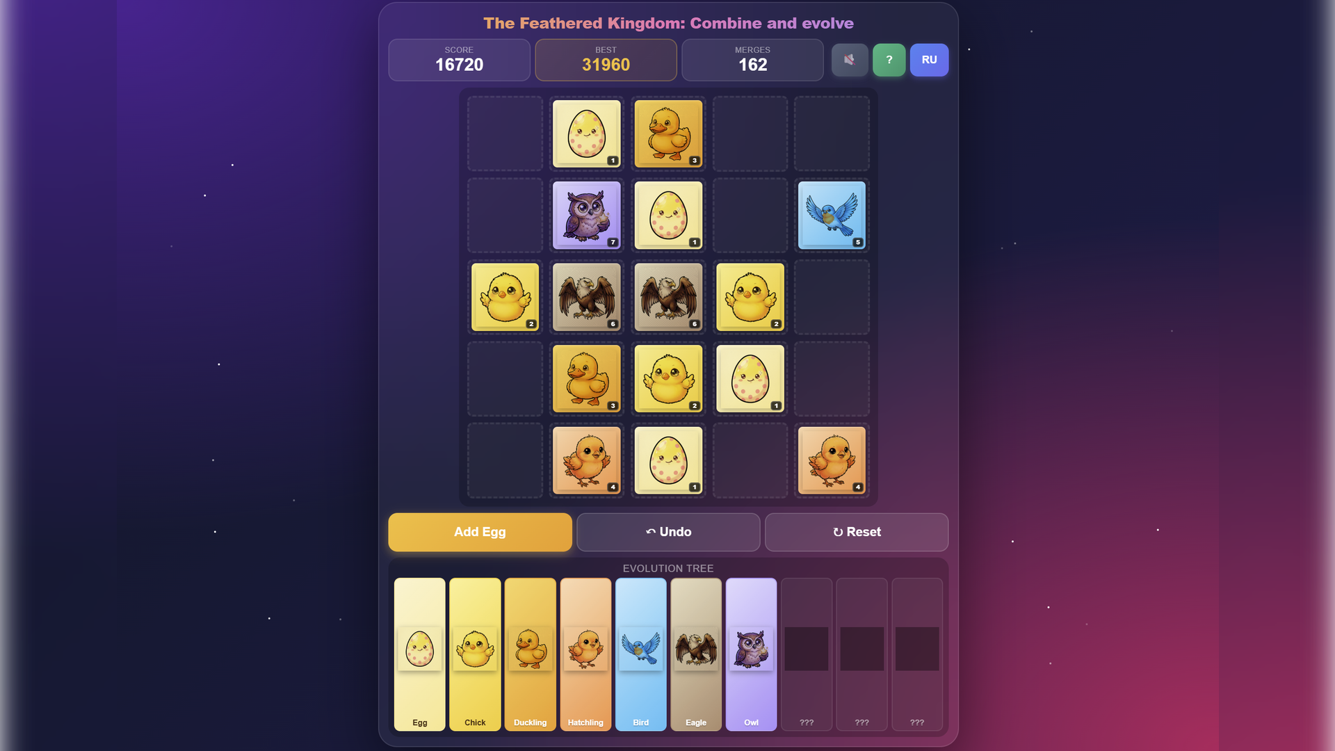The Feathered Kingdom: Combine and evolve — screenshot 3