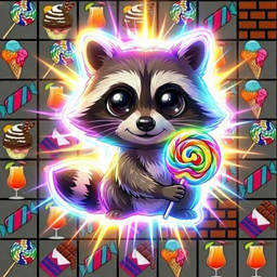 Сладкий енот Match 3