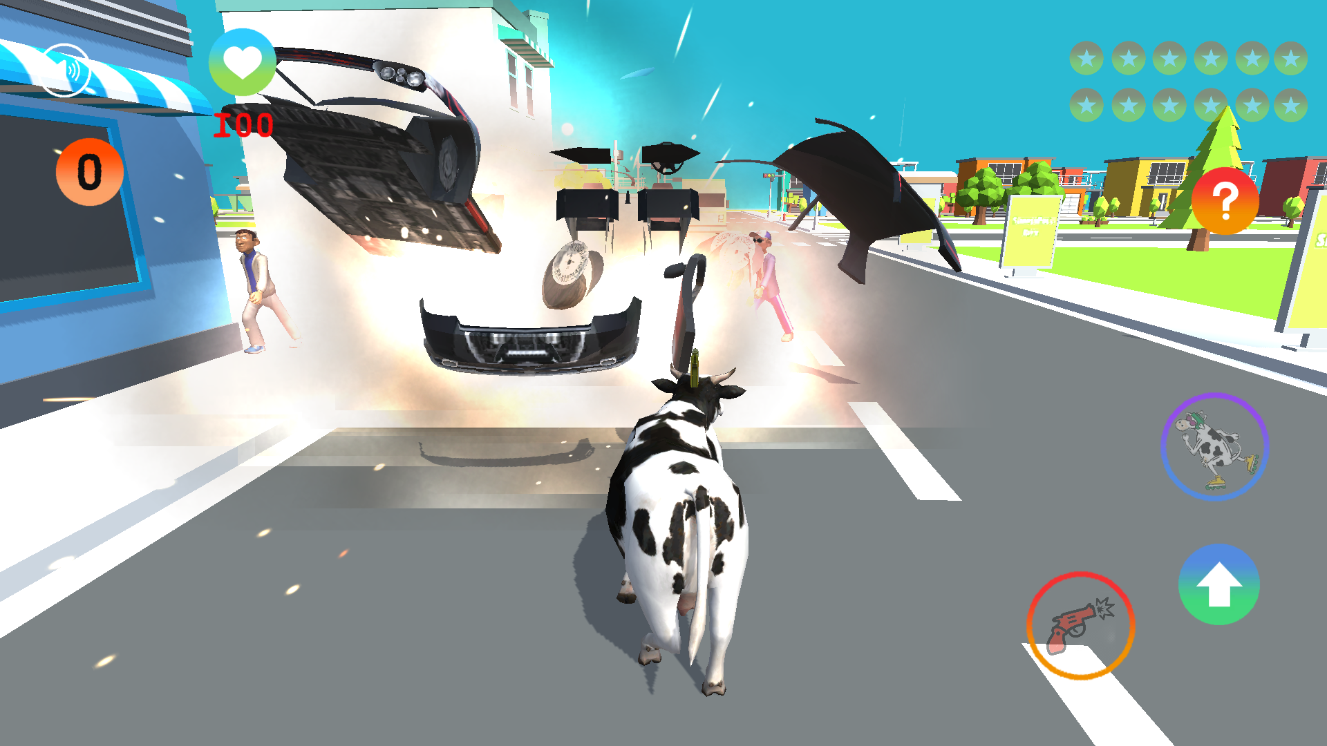 Cow run, police! screenshot