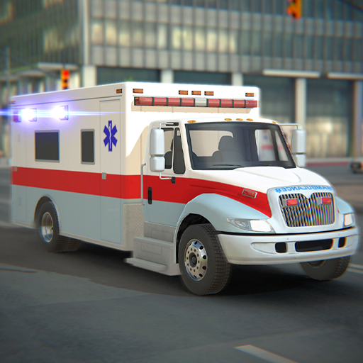 City Ambulance Car Driving icon