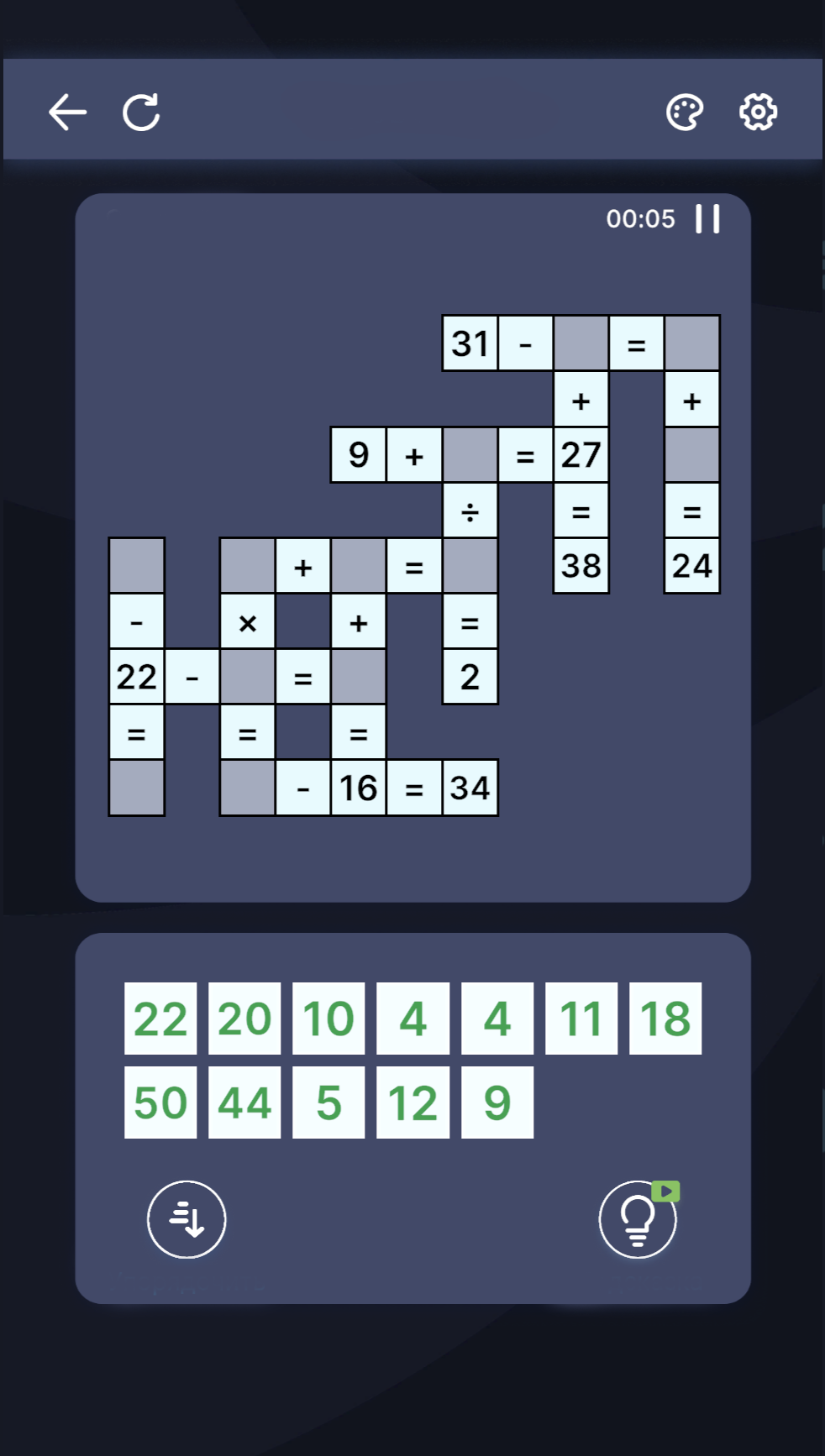 MathCross: Math Crossword Puzzle screenshot 4