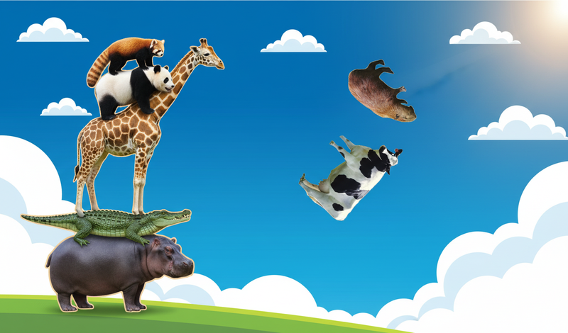 Animal Stacking Tower: Zoo Balance game cover