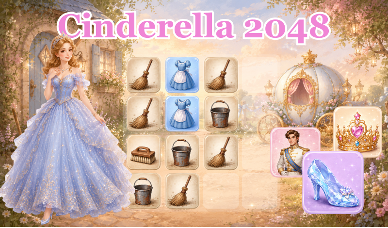 Cinderella 2048 game cover